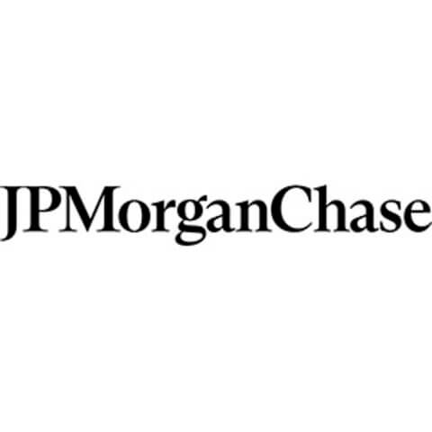 Logo that says JPMorganChase, against a light background